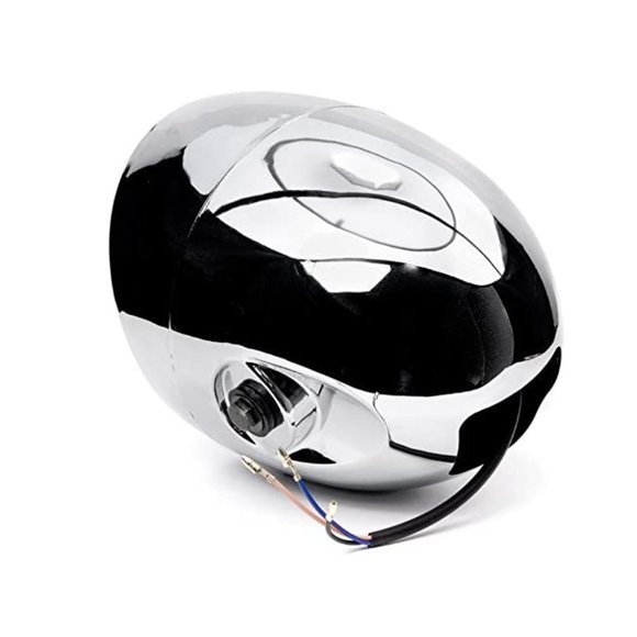 7" Chrome LED Motorcycle Headlight w/Side Mounting Running Light High/Lo Beam - Picture 4 of 5